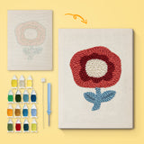 Punch Needle Fleur Rouge