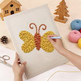 Punch Needle Papillon Jaune