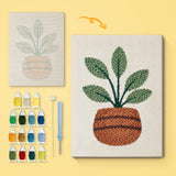 Punch Needle Plante Grasse Verte