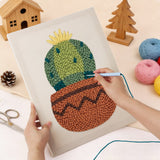 Punch Needle Cactus Boule Fleuri