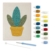 Punch Needle Plante en Pot Jaune