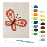 Punch Needle Papillon Rose