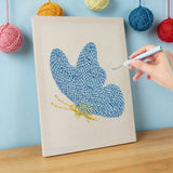 Punch Needle Papillon Bleu Clair