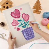 Punch Needle Fleurs en Pot